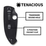 Spyderco Tenacious Folding Pocket Knife - 3.39" Blade