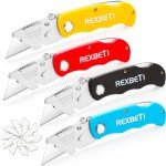 REXBETI Folding Utility Knife Set with Extra Blades