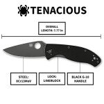 Spyderco Tenacious Folding Pocket Knife - 3.39" Blade