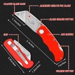 JETMORE 4-Pack Folding Utility Knives with Extra Blades