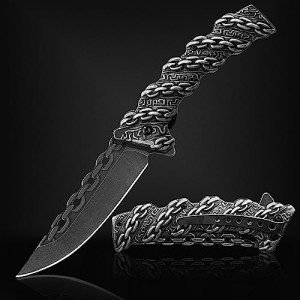 NedFoss 3.5" Flipper Pocket Knife with Steel Handle