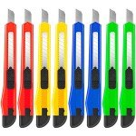 8 Pack Retractable Utility Knife Set - 4 Colors