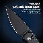 CIVIVI Folding Knife with Button Lock and Thumb Stud