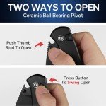 CIVIVI Folding Knife with Button Lock and Thumb Stud