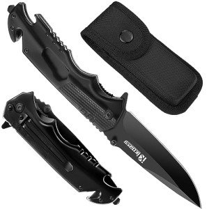 IKORES 4-Inch Multitool Pocket Knife with Sheath