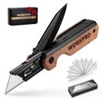 WORKPRO 2-in-1 Folding Utility Knife with Blades