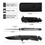 IKORES 4-Inch Multitool Pocket Knife with Sheath