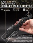 Compact Tactical Legal Knife with Glass Breaker