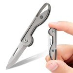 KeyUnity KK05 Mini Titanium Folding Knife - Grey