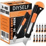 24-Pack Utility Knives and Box Cutters Set