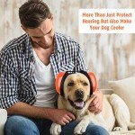 Dog Ear Muffs for Noise Protection (Large, Orange)