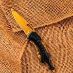 MTech USA Spring Assisted Folding Knife - Gold Blade