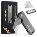 WORKPRO Titanium Folding Utility Knife with Extra Blades