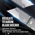 WORKPRO Titanium Folding Utility Knife with Extra Blades