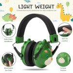 Kids Noise-Canceling Dinosaur Headphones for Hearing Protection