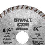DEWALT 4.5" Diamond Blade for Masonry Cutting
