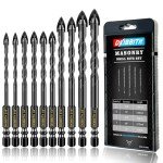 10-Piece Masonry Drill Bit Set for All Surfaces