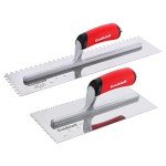 Goldblatt Stainless Steel Notch Trowel Set, 2-Piece