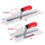 Goldblatt Stainless Steel Notch Trowel Set, 2-Piece