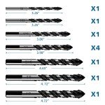 10-Piece Masonry Drill Bit Set for Various Materials