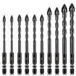 10-Piece Masonry Drill Bit Set for All Surfaces