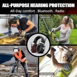 Bluetooth 5.4 Safety Headphones with Noise Reduction