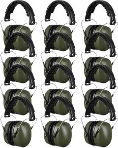 12 Pcs Noise Reduction Ear Muffs - Army Green