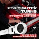 Jaeger 8mm Flex Head Ratchet Wrench, 90-Tooth