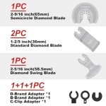 Diamond Oscillating Tool Blade Kit - 4 Pack