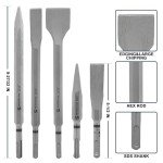 SDS Plus Rotary Hammer Drill Bits Set - 17PCS
