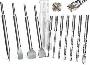 KSP-TEC® 11pc SDS-Plus Rotary Hammer Bit Set