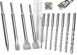 KSP-TEC® 11pc SDS-Plus Rotary Hammer Bit Set