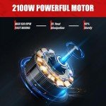 2100W Electric Cement Mixer with 6 Speed Control