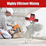 2100W Electric Cement Mixer with 6 Speed Control