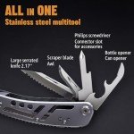 24-in-1 Stainless Steel Multitool with Knife & Pliers