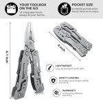 14-In-1 Portable Multitool Pliers with Safety Lock