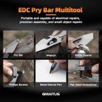 Versatile EDC Pry Bar Multitool with Screwdriver & Wrenches