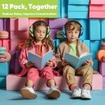 Kids Noise Cancelling Headphones - 12 Pack Earmuffs