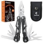 16-in-1 Stainless Steel Multitool with Safety Lock