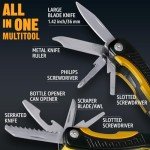 12-in-1 Pocket Multitool with Knife and Pliers