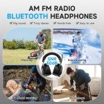 Bluetooth AM/FM Radio Headphones with Ear Protection