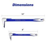 WORKPRO 2-Piece Pry Bar Set - 8" & 12