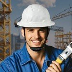 DarlingSafe Full Brim Hard Hat - Carbon Fiber Matte