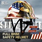 Vented Full Brim Safety Helmet - Carbon Fiber