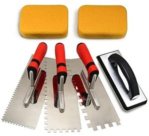 Stainless Steel Tile Trowel Set with Grout Tools