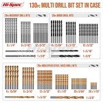 130-Piece Drill Bit Set with Tray Case