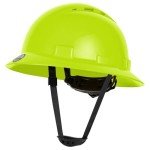 Zeluga HDPE Full Brim Safety Hard Hat, Neon Green