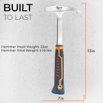 Mutt Tools Geologist Rock Hammer with Ergonomic Handle