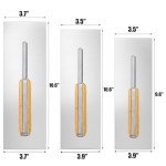 Peohud 3-Pack Flat Stainless Steel Trowel Set