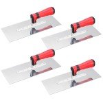 4 Pack Stainless Steel Finishing Trowels with Handles
